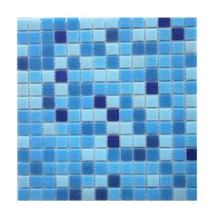 Мозаика из смальты MC128 на сетке 305х305х4 синяя Keramograd