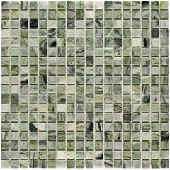Мозаика каменная Monaco-15 slim (pol) 305х305 зеленая Bonaparte mosaic