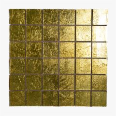 Мозаика ST031 стеклянная 300х300х4 золото Keramograd