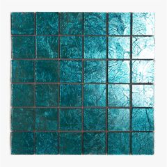 Мозаика ST046 стеклянная 300х300х8 бирюзовая Keramograd