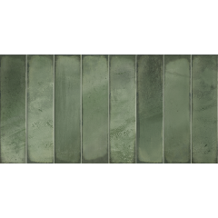 Плитка настенная Bricks Green 315х630 зеленая Азори