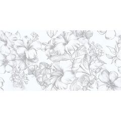 Плитка настенная Carrara Flowers / Каррара Флауверс 315х630 белая Азори