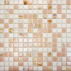 Мозаика из смальты HK-13 (327х327х4 мм) бело-розовая Elada Mosaic