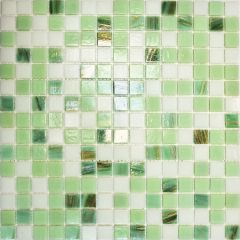 Мозаика из смальты HK-17 (327х327х4 мм) зелёная Elada Mosaic