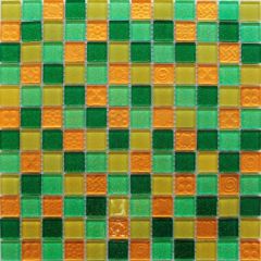 Мозаика F41.30.25.58 стеклянная "Блеск" 300х300х4 зеленая Keramograd