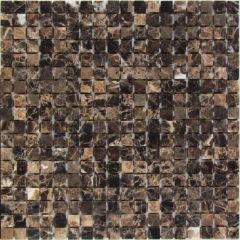 Мозаика каменная Ferato-15 slim (Pol) 305х305 темно-коричневая Bonaparte mosaic