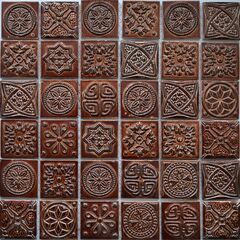 Мозаика KG4801 керамическая 300х300х6 коричневая Keramograd