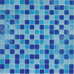 Мозаика из смальты MC128 (327х327х4 мм) сине-голубая Elada Mosaic