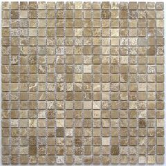 Мозаика каменная Madrid-15 slim (POL) 4mm 305х305 бежевая Bonaparte mosaic