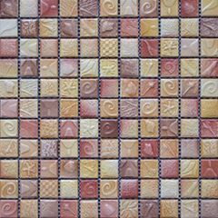 Мозаика SН-W2512 (300х300х6 мм) желто-коричневая морской Elada Mosaic