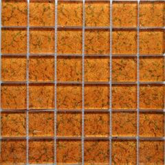 Мозаика ST061 стеклянная 300х300х8 желтая Keramograd