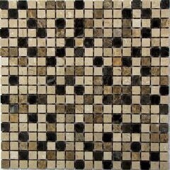 Мозаика каменная Turin 15 305х305 коричневая Bonaparte mosaic