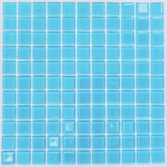 Мозаика стеклянная Azov 300х300 голубая Bonaparte mosaic