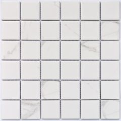 Мозаика керамическая Calacatta-48 6х306х306 белая Bonaparte mosaic