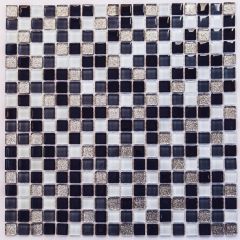 Мозаика стеклянная Galaxy 300х300 черная Bonaparte mosaic