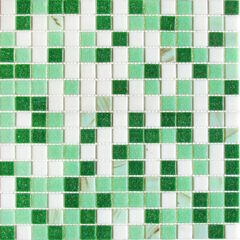 Мозаика стеклянная Grass 327х327 зеленая Bonaparte mosaic