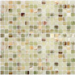 Каменная мозаика Onice Jade Verde POL 305х305х7 зеленая полированная CARAMELLE
