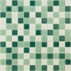 Мозаика стеклянная Acquarelle Peppermint 298х298х4 зеленая CARAMELLE