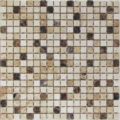 Мозаика каменная Turin-15 slim (Pol) 305х305 бежевая Bonaparte mosaic
