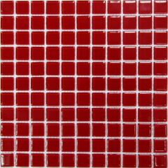 Мозаика стеклянная Red glass 300х300 красная Bonaparte mosaic