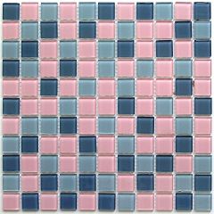 Мозаика стеклянная Set mix 300х300 розовая Bonaparte mosaic