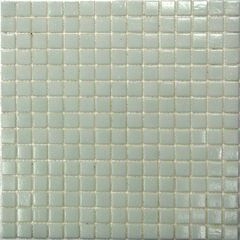 Мозаика стеклянная Simple White (на бумаге) 327х327 белая Bonaparte mosaic