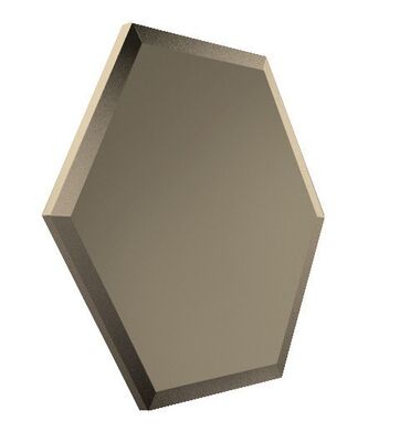Зеркальная декоративная плитка "СОТА" бронза матовая с фацетом 10 мм 250х216 СБМ250х216