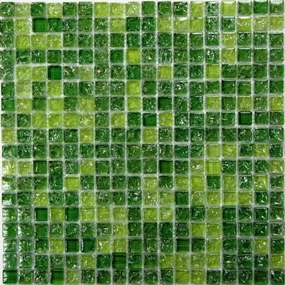 Мозаика стеклянная Strike Green 300х300 зеленая Bonaparte mosaic