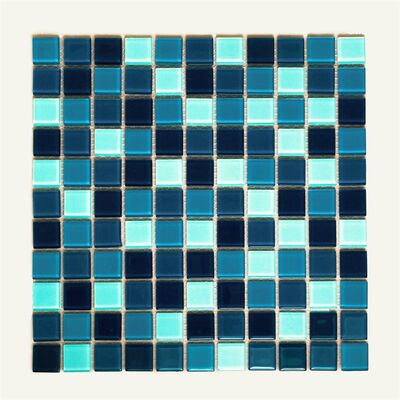 Мозаика KG25 стеклянная "Микс" 300х300х4 синяя Keramograd