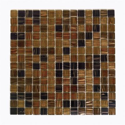 Мозаика стеклянная JS06 305х305х4 коричневая Keramograd