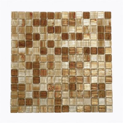 Мозаика стеклянная JS14 305х305х4 коричневая Keramograd