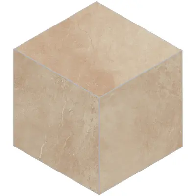 Керамогранитная плитка мозаика Magmas Beige MM01 Cube 25х29 неполированная Estima