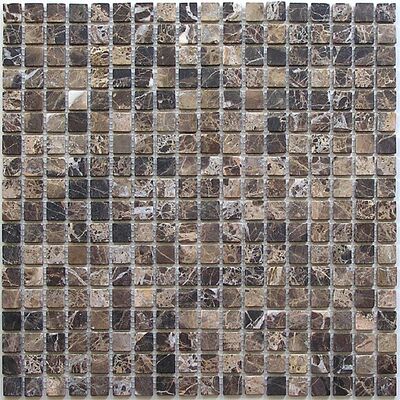 Мозаика каменная Ferato-15 slim (Matt) 4mm 305х305 коричневая Bonaparte mosaic