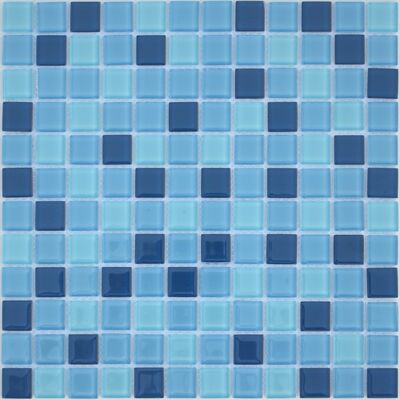 Мозаика стеклянная Acquarelle Aristea 298х298х4 синяя CARAMELLE