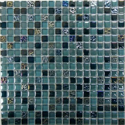 Мозаика стеклянная Sea Drops 300х300 бирюзовая Bonaparte mosaic