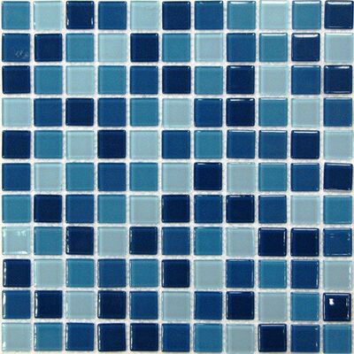 Мозаика стеклянная Sea wave-1 300х300 синяя Bonaparte mosaic