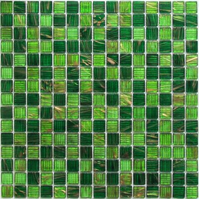 Мозаика стеклянная Verde 327х327 зеленая Bonaparte mosaic