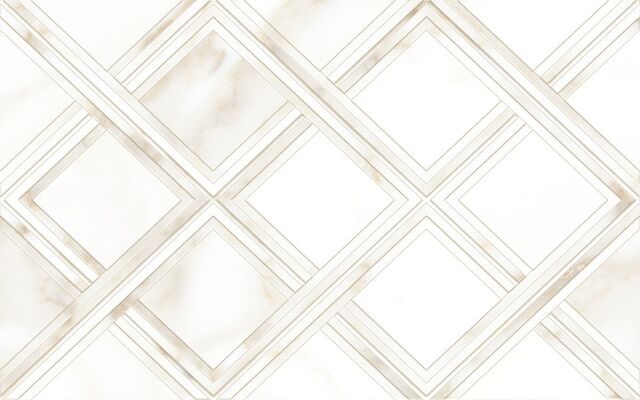 Плитка настенная керамическая Calacatta Gold (Калакатта Голд) белая ромбы 10100001120 250х400 Global Tile