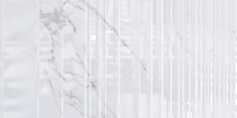 Керамическая настенная плитка Орлеан белая рельеф 300х600 Axima
