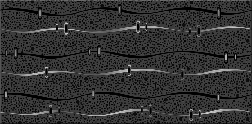 Декор керамический Дефиле Неро геометрия 201х405 Азори